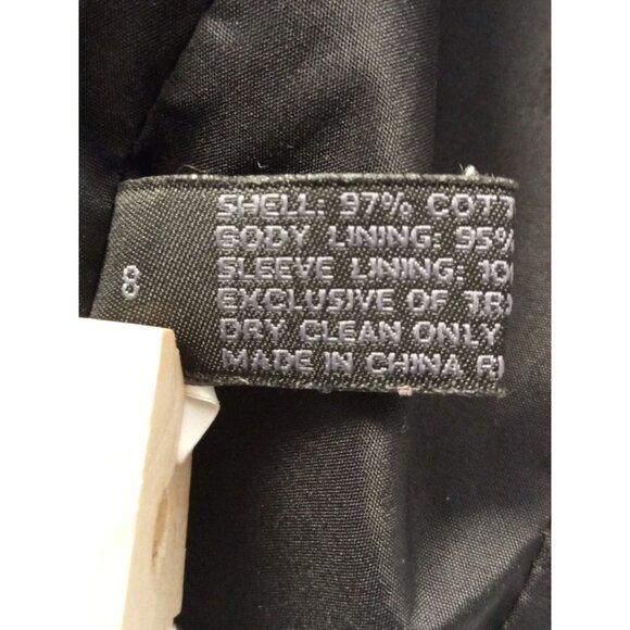 Express Black Button Up Blazer Size 8 Left Chest Pocket - Picture 6 of 7